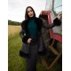 PU Faux Fur Trimmed Belted Coat PU Faux Fur Trimmed Belted Coat