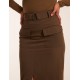 Front Split Midi Utility Skirt Front Split Midi Utility Skirt
