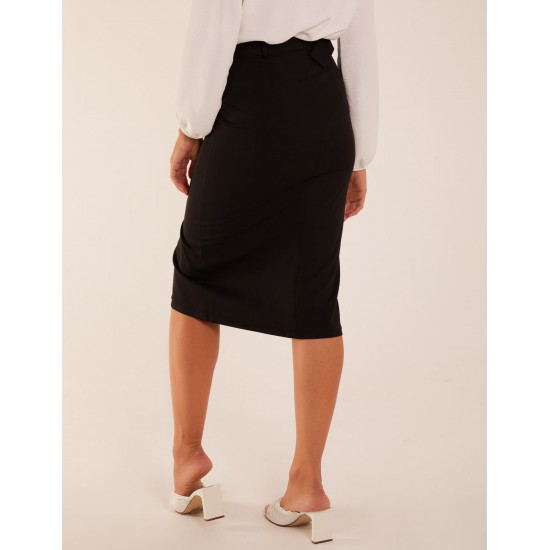 Front Split Midi Utility Skirt Front Split Midi Utility Skirt