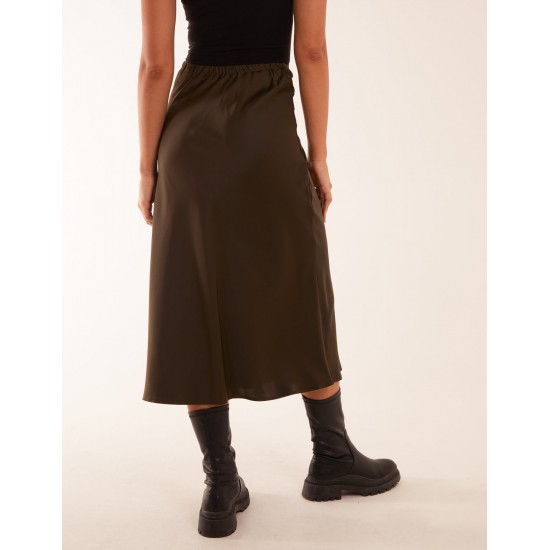 Satin Bias Midi Skirt Satin Bias Midi Skirt