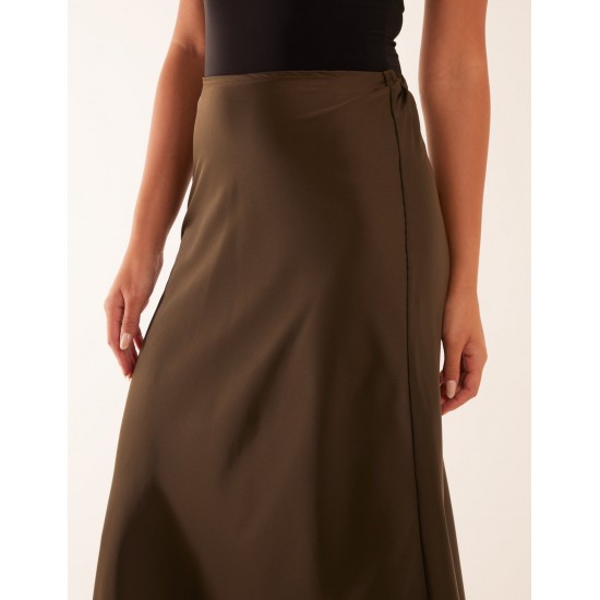 Satin Bias Midi Skirt Satin Bias Midi Skirt