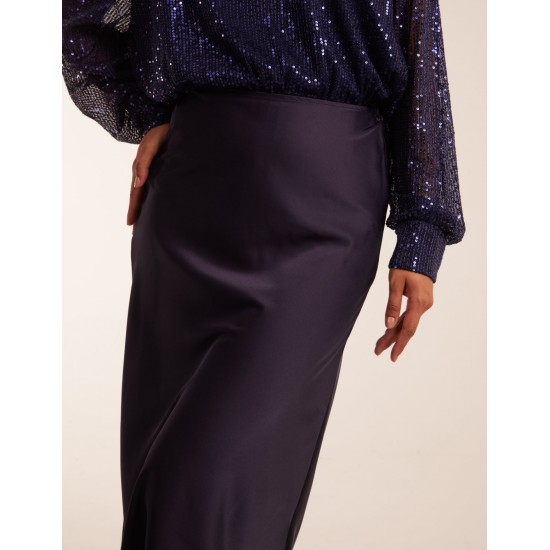 Satin Bias Midi Skirt Satin Bias Midi Skirt