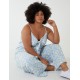 Curve Daisy Print Tie Front Jumpsuit Curve Daisy Print Tie Front Jumpsuit