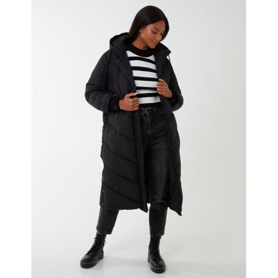 Chevron Midi Quilted Coat Chevron Midi Quilted Coat