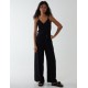 Button Front Strappy Jumpsuit Button Front Strappy Jumpsuit