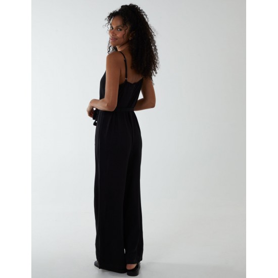 Button Front Strappy Jumpsuit Button Front Strappy Jumpsuit