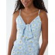 Daisy Print Tie Front Jumpsuit Daisy Print Tie Front Jumpsuit