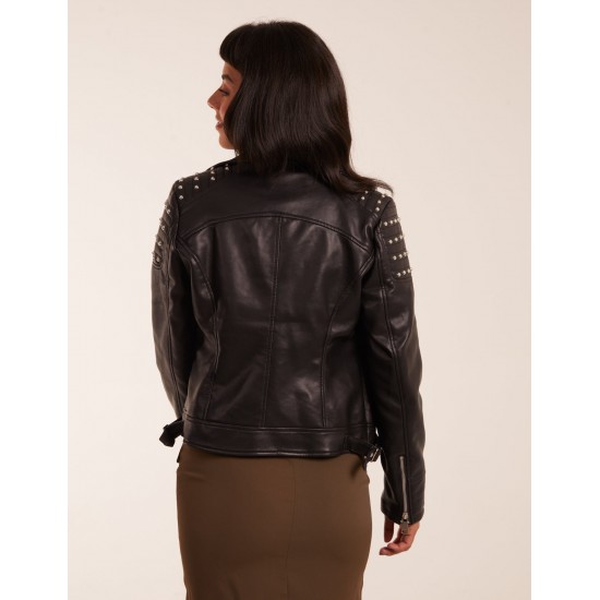PU Leather Studded Biker Jacket PU Leather Studded Biker Jacket