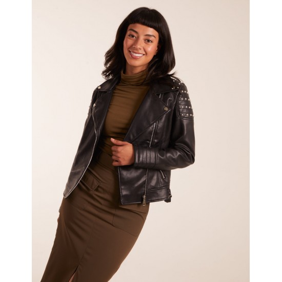PU Leather Studded Biker Jacket PU Leather Studded Biker Jacket
