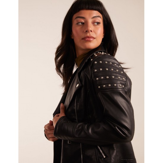 PU Leather Studded Biker Jacket PU Leather Studded Biker Jacket