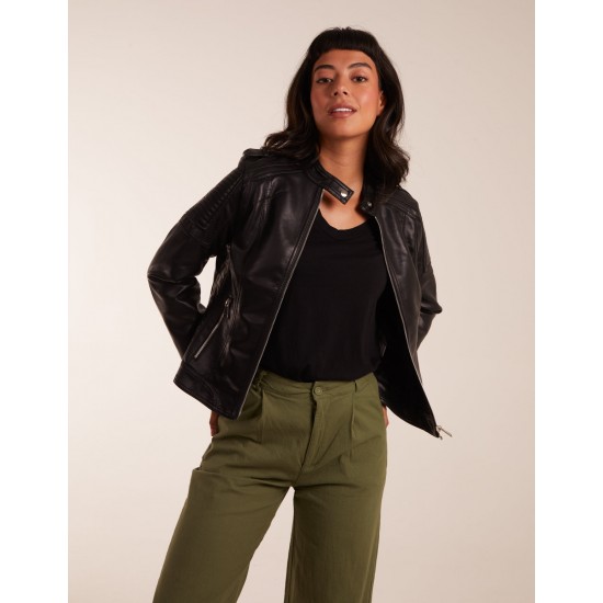 PU Leather Zip Through Biker Jacket PU Leather Zip Through Biker Jacket
