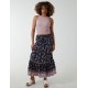 Elasticated Waistband Tiered Midi Skirt Elasticated Waistband Tiered Midi Skirt