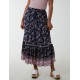 Elasticated Waistband Tiered Midi Skirt Elasticated Waistband Tiered Midi Skirt