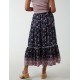 Elasticated Waistband Tiered Midi Skirt Elasticated Waistband Tiered Midi Skirt