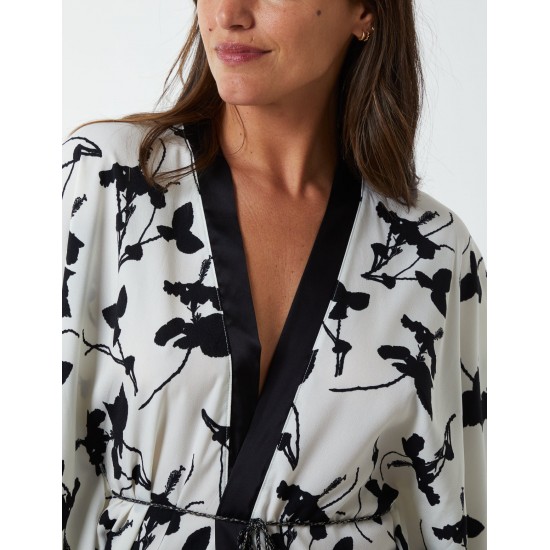 Kimono Midi With Satin Bands Kimono Midi With Satin Bands