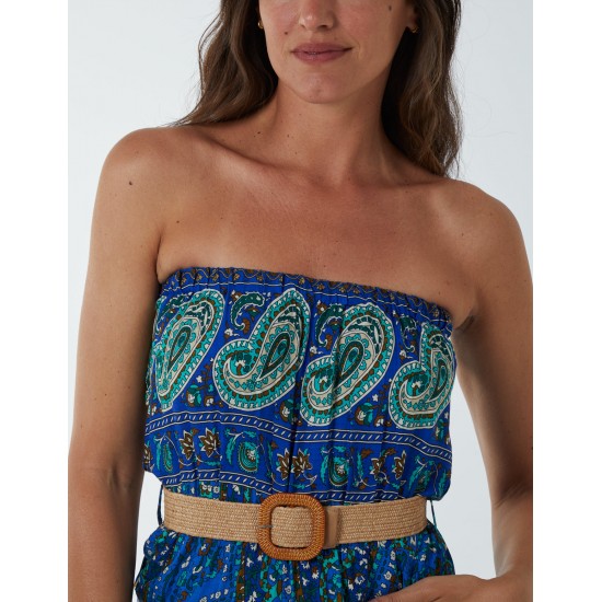 Belted Bandeau Jumpsuit Belted Bandeau Jumpsuit
