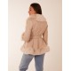Faux Fur PU Coat With Belt Faux Fur PU Coat With Belt