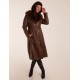 Longline Leather Look Faux Fur Coat Longline Leather Look Faux Fur Coat