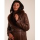 Longline Leather Look Faux Fur Coat Longline Leather Look Faux Fur Coat