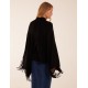 Tassel High Neck Poncho Tassel High Neck Poncho