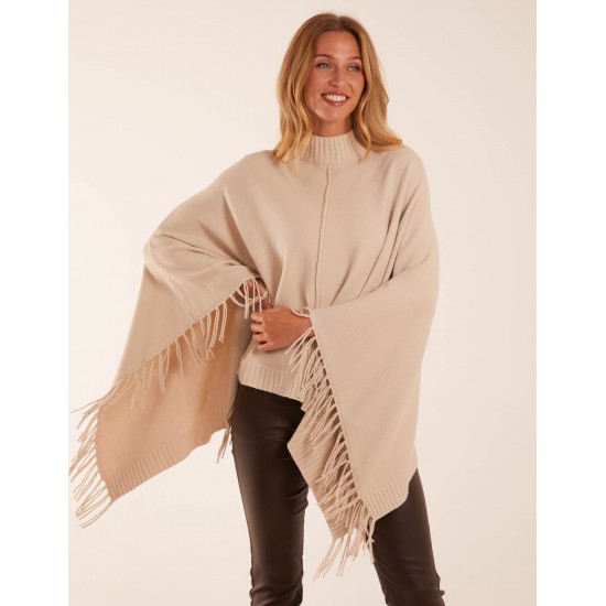 Tassel High Neck Poncho Tassel High Neck Poncho