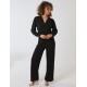 Elasticated Waist Crossover Long Sleeve Jumpsuit Elasticated Waist Crossover Long Sleeve Jumpsuit