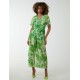 Pleated Wrap Tropical Jumpsuit Pleated Wrap Tropical Jumpsuit