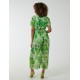 Pleated Wrap Tropical Jumpsuit Pleated Wrap Tropical Jumpsuit