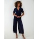 Pleated Wrap Over Jumpsuit Pleated Wrap Over Jumpsuit