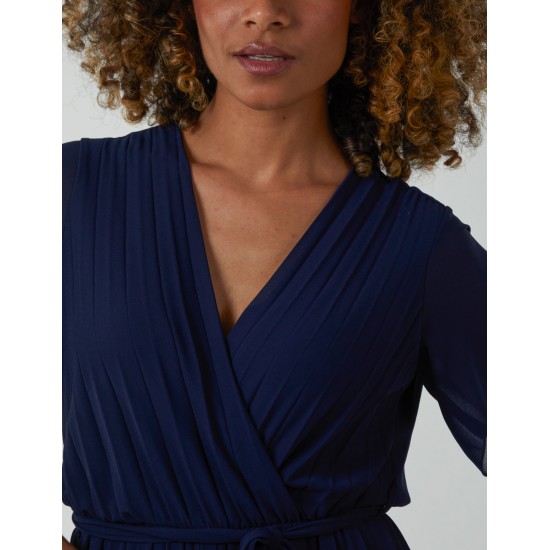 Pleated Wrap Over Jumpsuit Pleated Wrap Over Jumpsuit