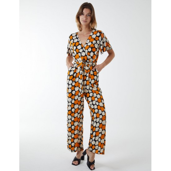 Abstract Honeycomb Cross Over Jumpsuit Abstract Honeycomb Cross Over Jumpsuit