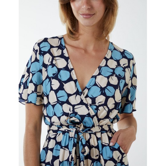 Abstract Honeycomb Cross Over Jumpsuit Abstract Honeycomb Cross Over Jumpsuit