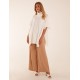 Check High Neck Poncho Check High Neck Poncho