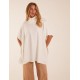 Check High Neck Poncho Check High Neck Poncho