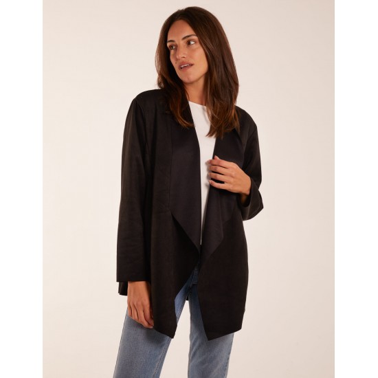 Suede Look Waterfall Jacket Suede Look Waterfall Jacket