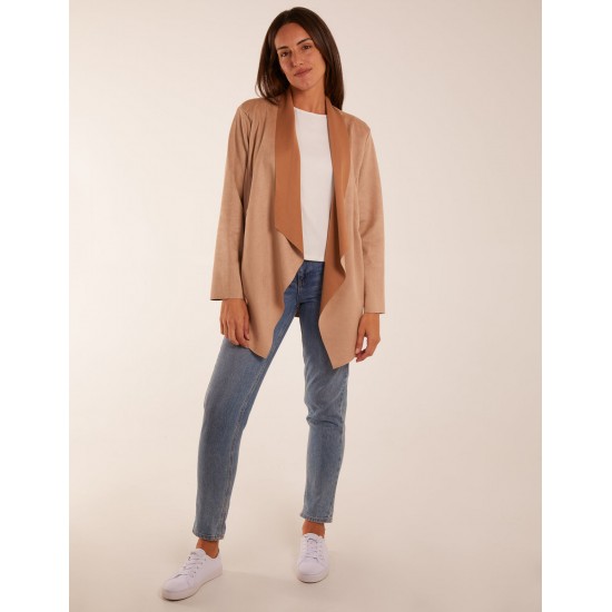 Suede Look Waterfall Jacket Suede Look Waterfall Jacket