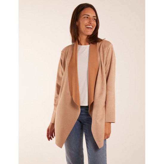 Suede Look Waterfall Jacket Suede Look Waterfall Jacket