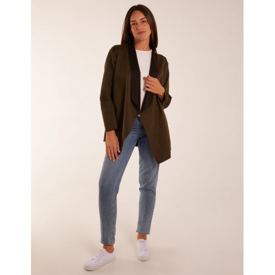 Suede Look Waterfall Jacket Suede Look Waterfall Jacket