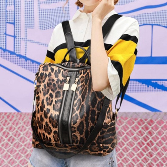Leopard Print Backpack Purse Leopard Print Backpack Purse