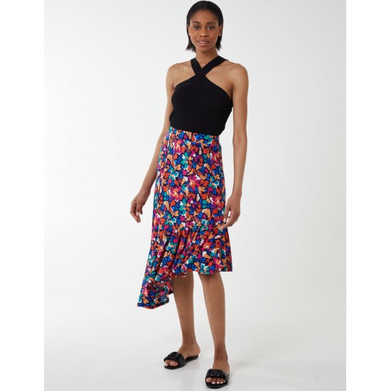 Asymmetric Hem Midi skirt Asymmetric Hem Midi skirt