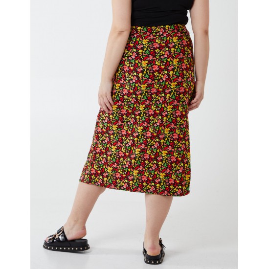 Curve Ruched Front Midi Skirt Curve Ruched Front Midi Skirt