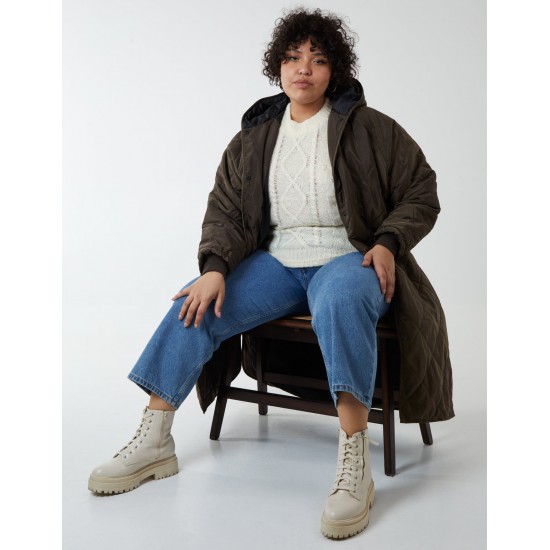 Curve Diamond Quilted Coat Curve Diamond Quilted Coat