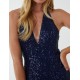 Halter Neck Plunge Jumpsuit Halter Neck Plunge Jumpsuit