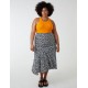 Curve Asymmetric Seam Midi Skirt Curve Asymmetric Seam Midi Skirt