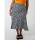 Curve Asymmetric Seam Midi Skirt Curve Asymmetric Seam Midi Skirt