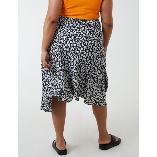 Curve Asymmetric Seam Midi Skirt Curve Asymmetric Seam Midi Skirt