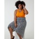 Curve Asymmetric Seam Midi Skirt Curve Asymmetric Seam Midi Skirt