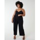 Curve Button Front Strappy Jumpsuit Curve Button Front Strappy Jumpsuit