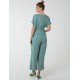 Geometric Gold Detail Cross Over Jumpsuit Geometric Gold Detail Cross Over Jumpsuit