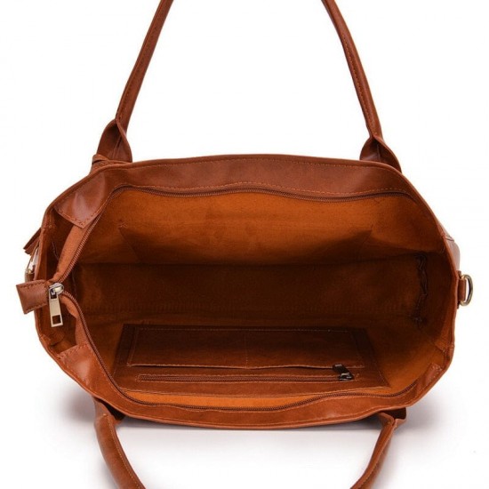 15 inch Brown Leather Tote 15 inch Brown Leather Tote